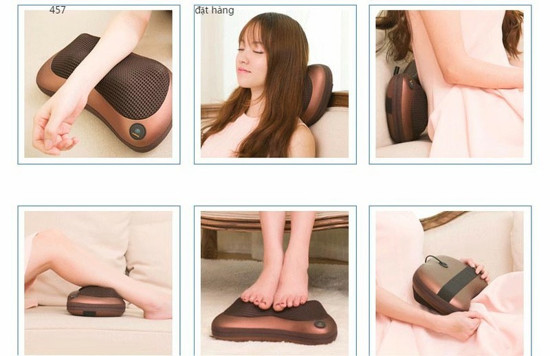 GỐI MASSAGE HỒNG NGOẠI 8  QUẢ CẦU 2