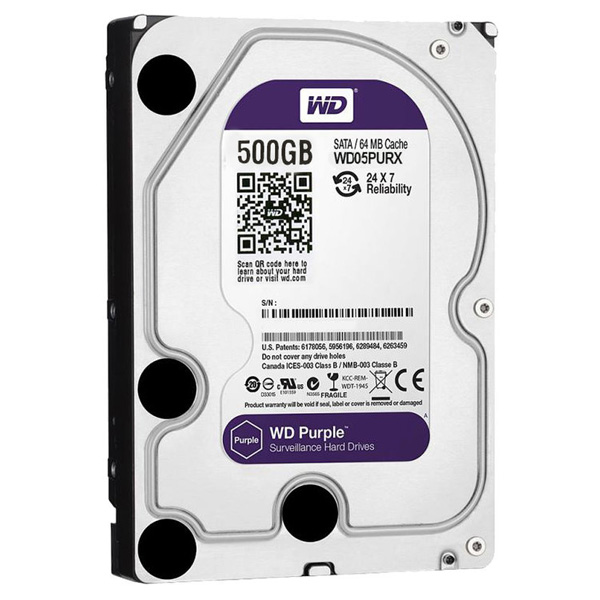 Ổ cứng Western 500GB PURPLE - Chuyên Camera
